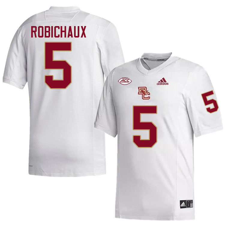 Boston College Eagles #5 Kye Robichaux College Football Jerseys Stitched-White